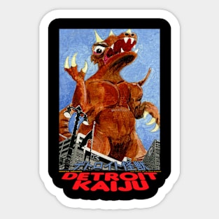 Torgorro in the City - Pete Coe's Detroit Kaiju series Sticker